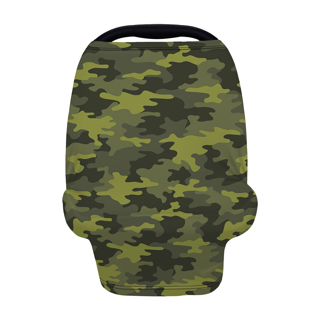 Dark Green Camouflage Print Baby Seat Cover