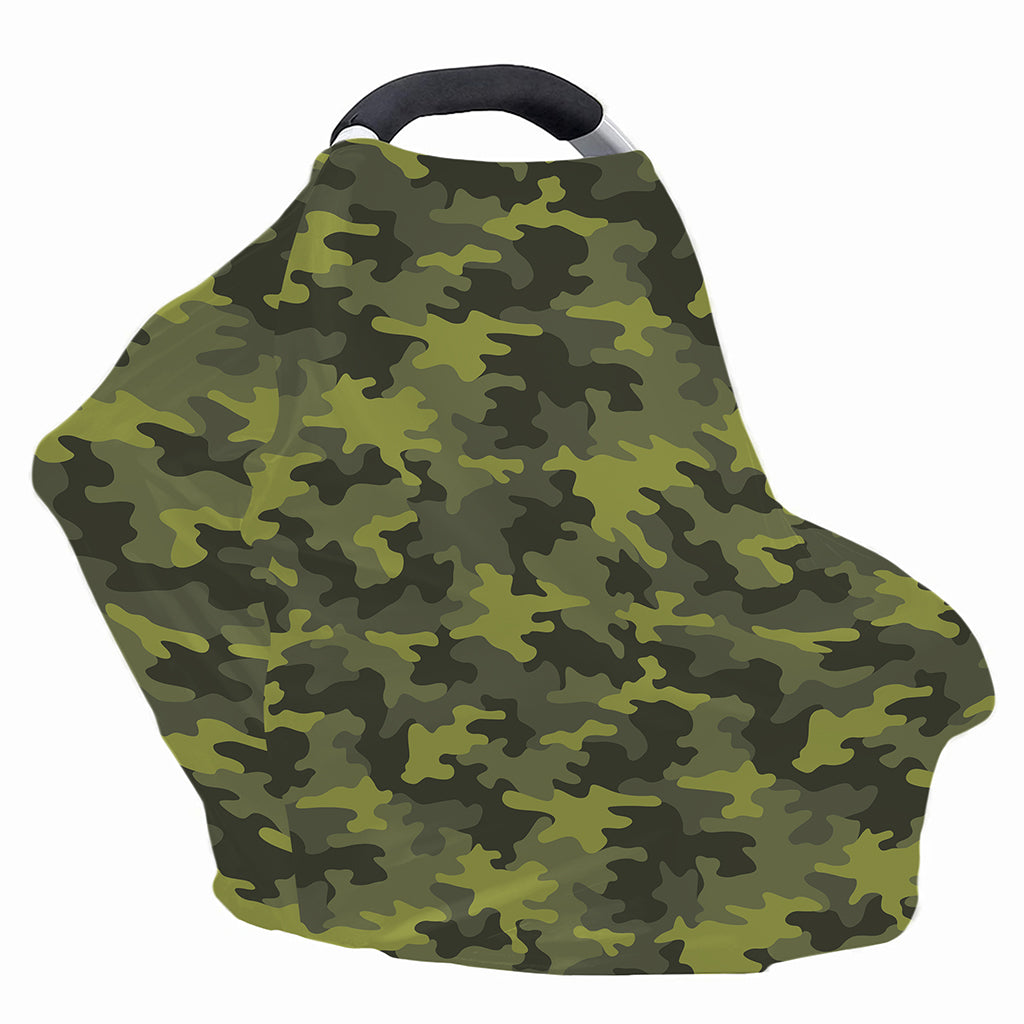 Dark Green Camouflage Print Baby Seat Cover