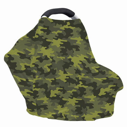 Dark Green Camouflage Print Baby Seat Cover