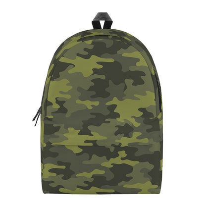 Dark Green Camouflage Print Backpack