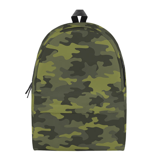 Dark Green Camouflage Print Backpack