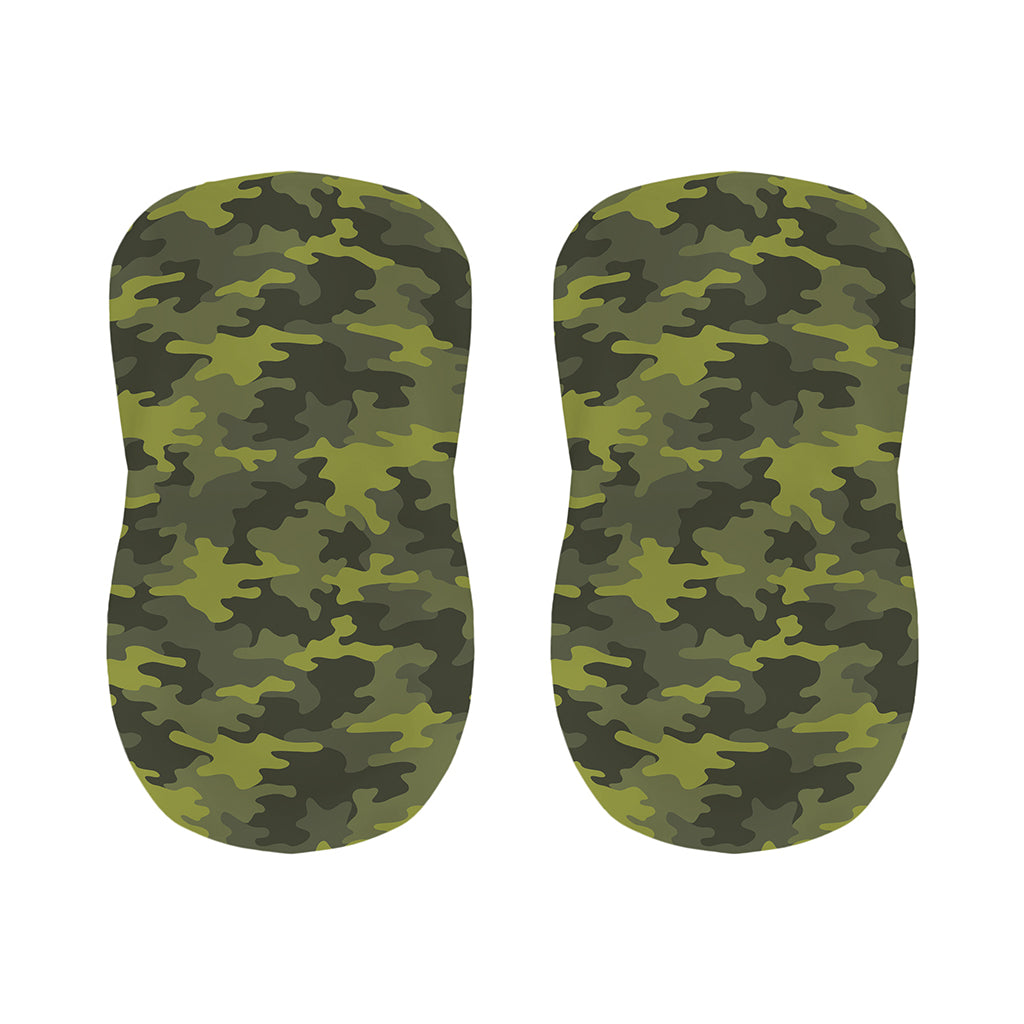 Dark Green Camouflage Print Bar Stool Covers