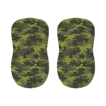 Dark Green Camouflage Print Bar Stool Covers