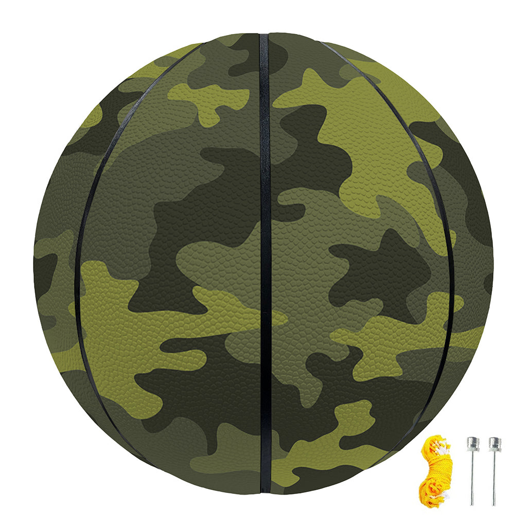 Dark Green Camouflage Print Basketball