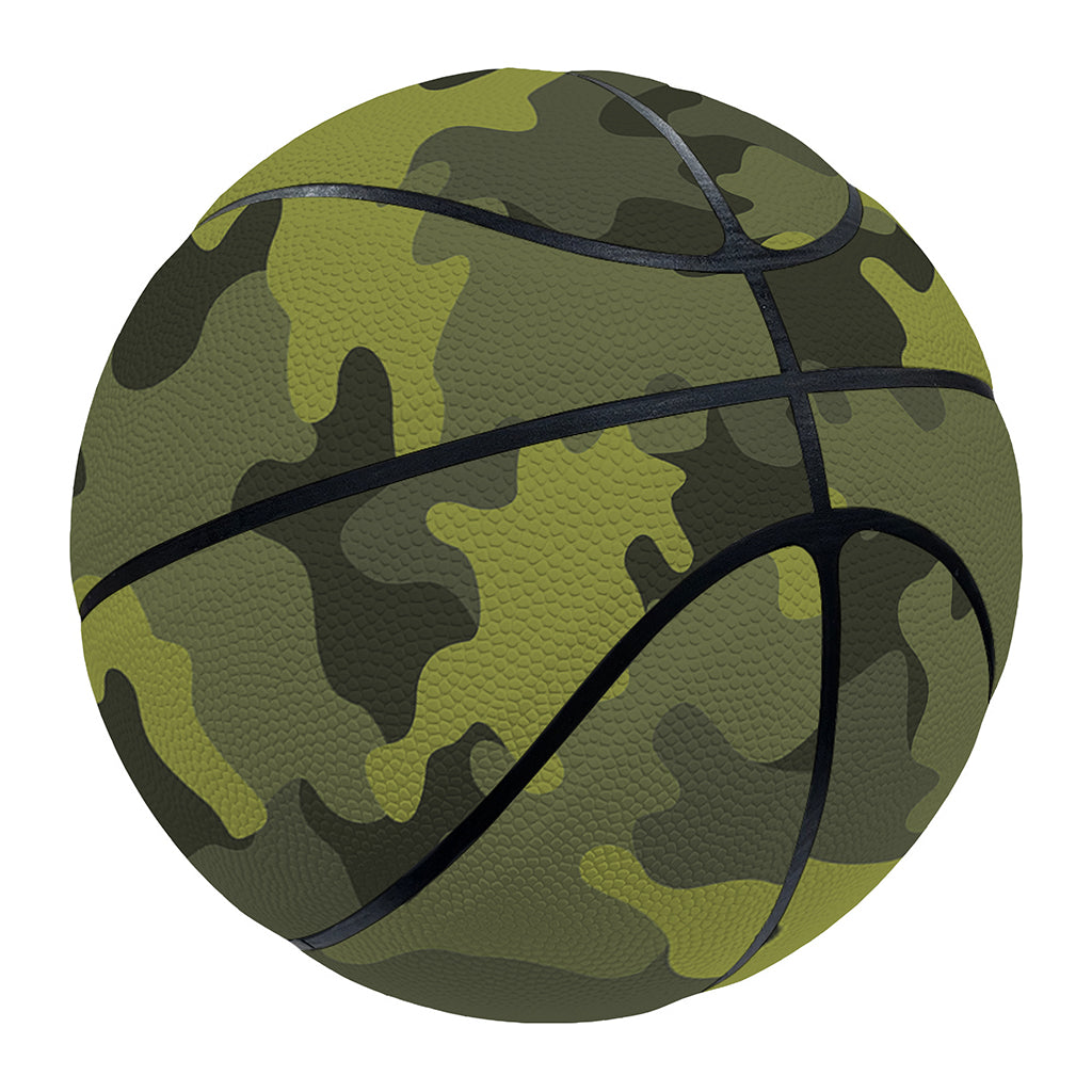 Dark Green Camouflage Print Basketball