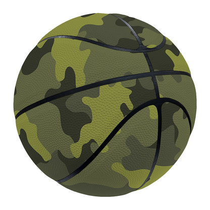 Dark Green Camouflage Print Basketball