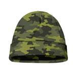 Dark Green Camouflage Print Beanie