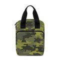 Dark Green Camouflage Print Bible Tote Bag