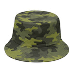 Dark Green Camouflage Print Bucket Hat