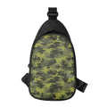 Dark Green Camouflage Print Sling Bag