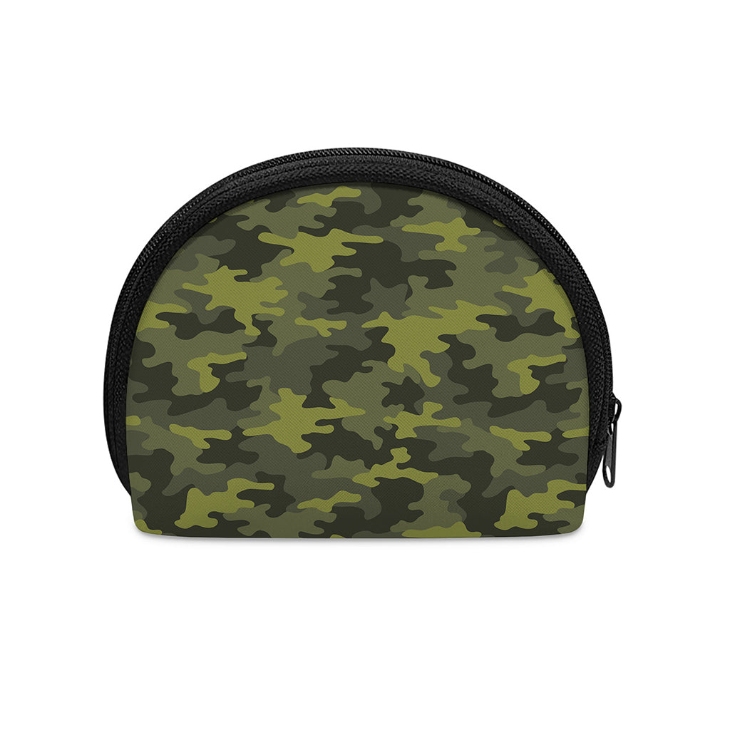 Dark Green Camouflage Print Coin Purse