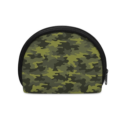 Dark Green Camouflage Print Coin Purse