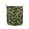 Dark Green Camouflage Print Collapsible Laundry Basket