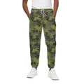 Dark Green Camouflage Print Cotton Sweatpants