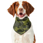 Dark Green Camouflage Print Dog Bandana