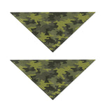 Dark Green Camouflage Print Dog Bandana