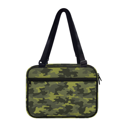 Dark Green Camouflage Print Double Strap Bible Bag