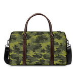 Dark Green Camouflage Print Duffle Bag