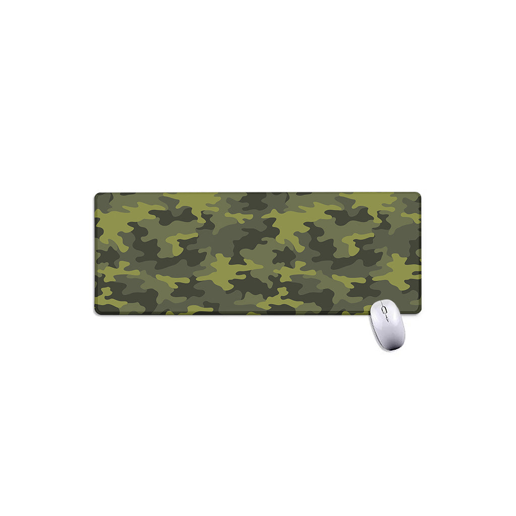 Dark Green Camouflage Print Extended Mouse Pad