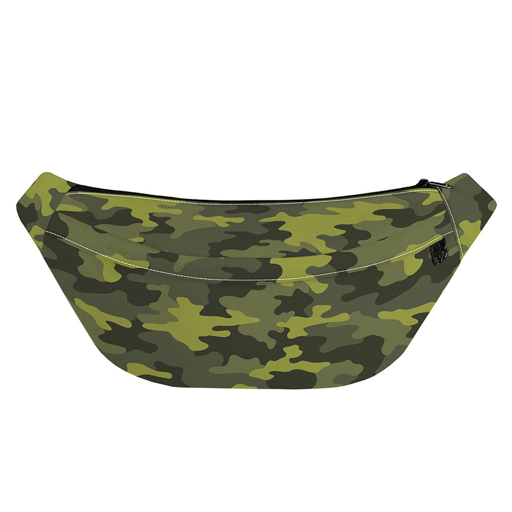 Dark Green Camouflage Print Fanny Pack