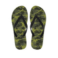 Dark Green Camouflage Print Flip Flops