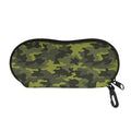 Dark Green Camouflage Print Glasses Case