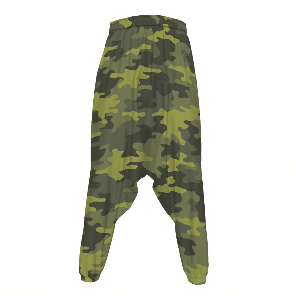 Dark Green Camouflage Print Hammer Pants