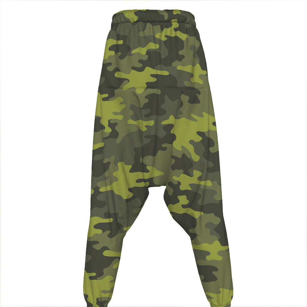 Dark Green Camouflage Print Hammer Pants