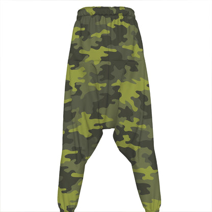 Dark Green Camouflage Print Hammer Pants