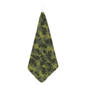Dark Green Camouflage Print Hand Towel