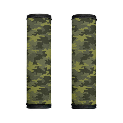 Dark Green Camouflage Print Handle Covers