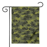 Dark Green Camouflage Print House Flag