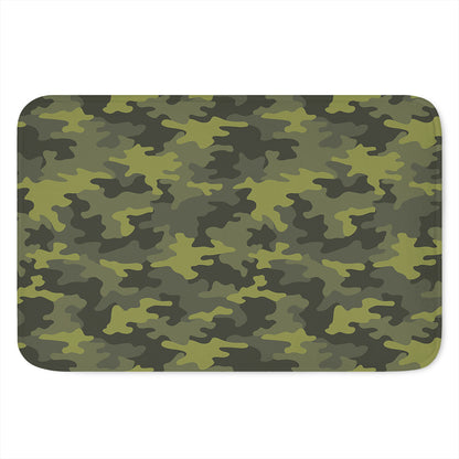 Dark Green Camouflage Print Indoor Door Mat