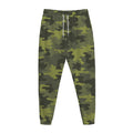 Dark Green Camouflage Print Jogger Pants