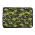 Dark Green Camouflage Print Kitchen Mat