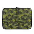 Dark Green Camouflage Print Laptop Sleeve