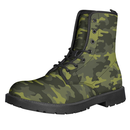 Dark Green Camouflage Print Backpack