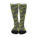 Dark Green Camouflage Print Long Socks
