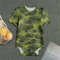 Dark Green Camouflage Print Men's Bodysuit