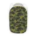 Dark Green Camouflage Print Mesh Laundry Hamper