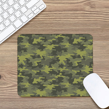 Dark Green Camouflage Print Mouse Pad