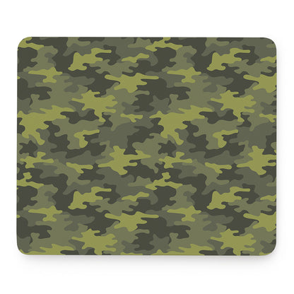 Dark Green Camouflage Print Mouse Pad