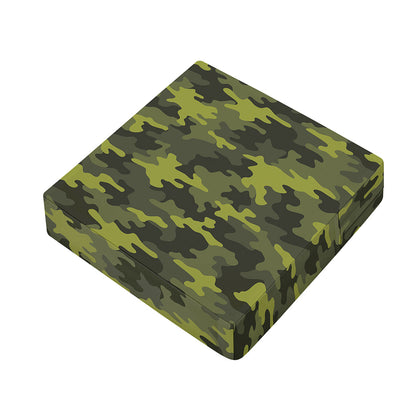 Dark Green Camouflage Print Outdoor Seat Cushion Cover