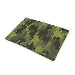 Dark Green Camouflage Print Pet Cooling Mat Cover