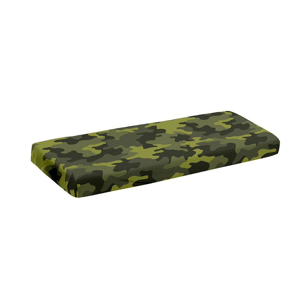 Dark Green Camouflage Print Piano Keyboard Cover
