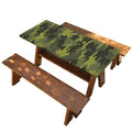 Dark Green Camouflage Print Picnic Table Cover