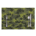 Dark Green Camouflage Print Placemat