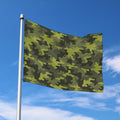 Dark Green Camouflage Print Polyester Flag