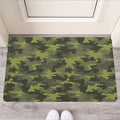 Dark Green Camouflage Print Rubber Doormat