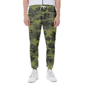 Dark Green Camouflage Print Joggers